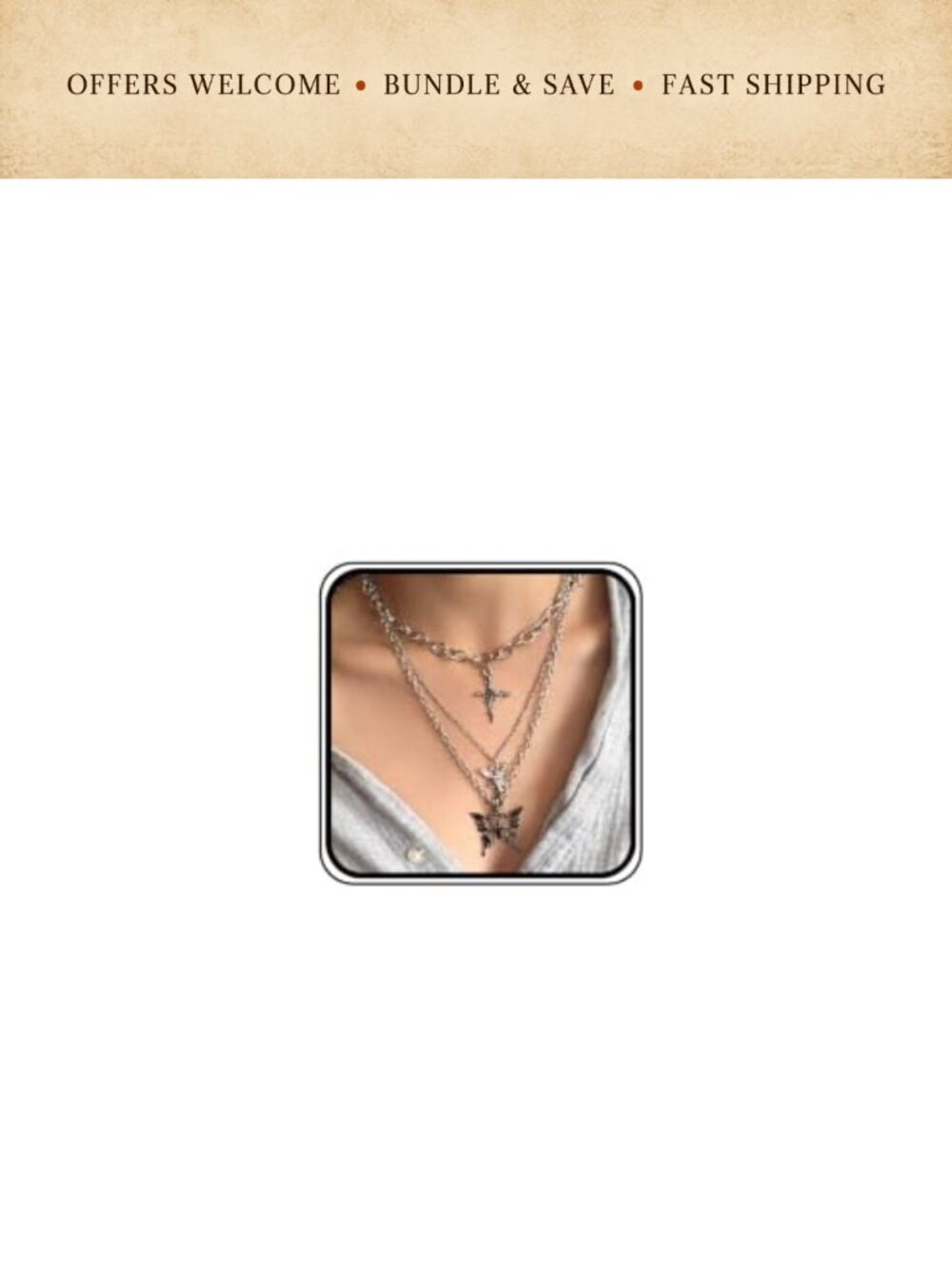 Multilayer Butterfly Choker Necklace Set Alloy Toggle 3 Piece